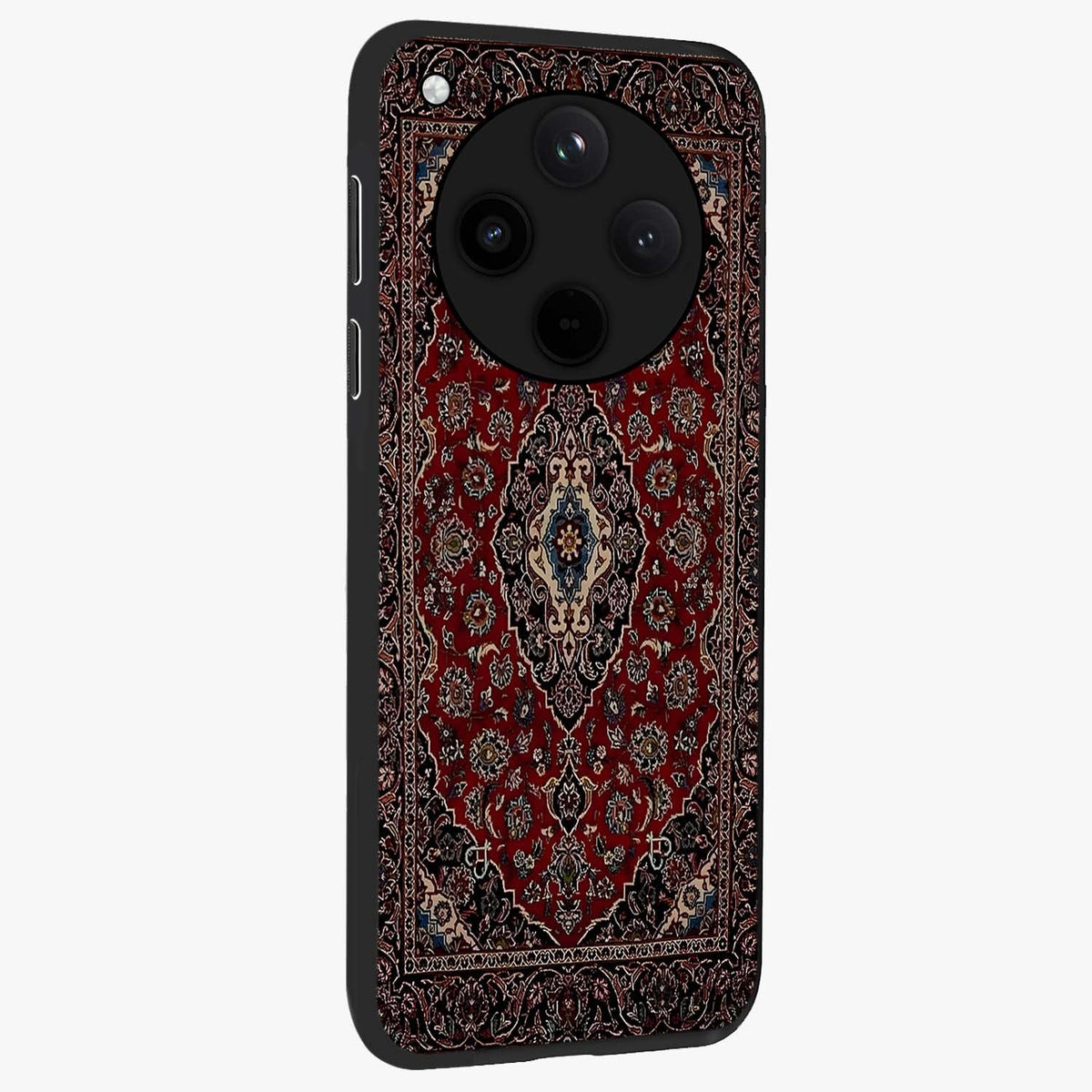 Heritage Carpet Royale Glass Case upright view showcasing detailed ornamental artwork with luxurious traditional theme.