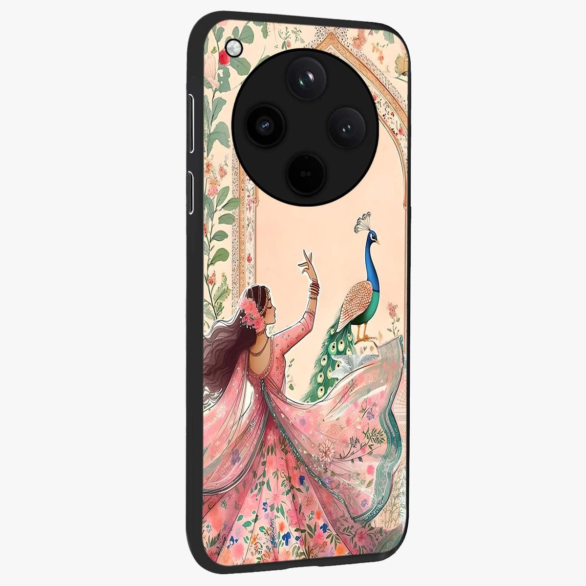 Royal Grace Muse Glass Case upright view showcasing stylish artistic artwork with sophisticated royal theme.