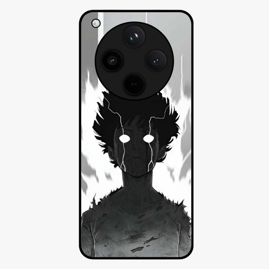 Awakened Inner Rage Glass Case showing flat back view with intense artistic artwork and glossy glass finish.