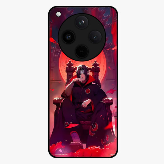 Blood Moon Sovereign Glass Case showing flat back view with mystical blood moon artwork and glossy glass finish.