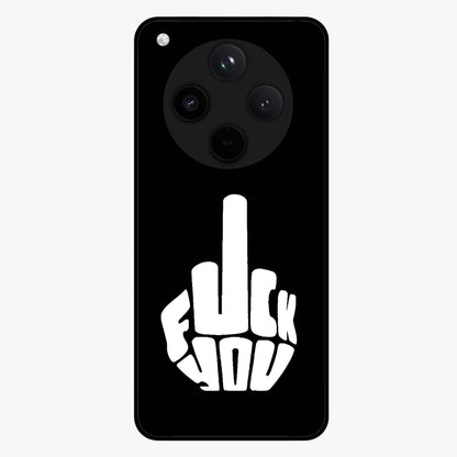 Rebel Mode On Glass Case showing flat back view with bold rebellious typography artwork and glossy glass finish.