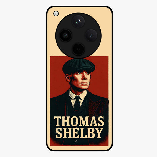 Vintage Mafia Authority Glass Case showing flat back view with bold vintage mafia inspired artwork and glossy glass finish.