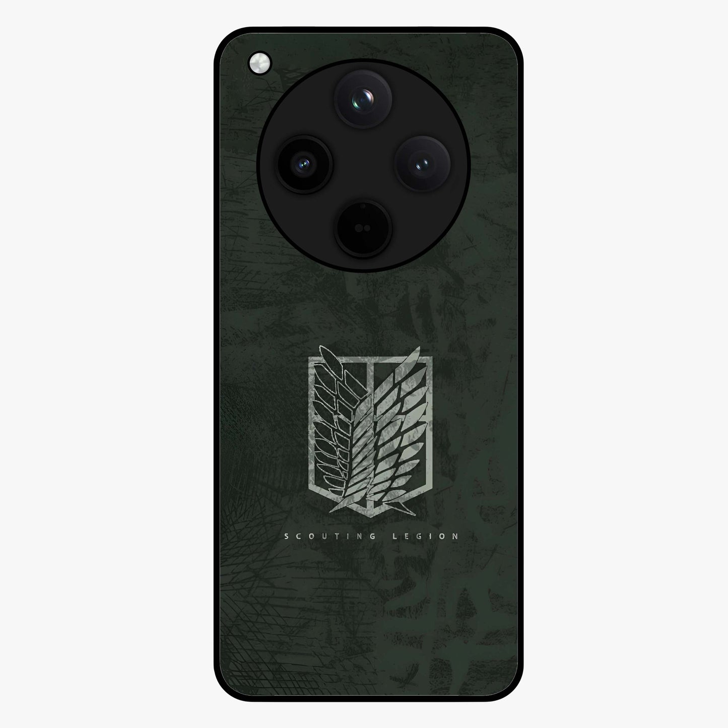 Wings Of Freedom Glass Case showing flat back view with symbolic wings artwork and glossy glass finish.