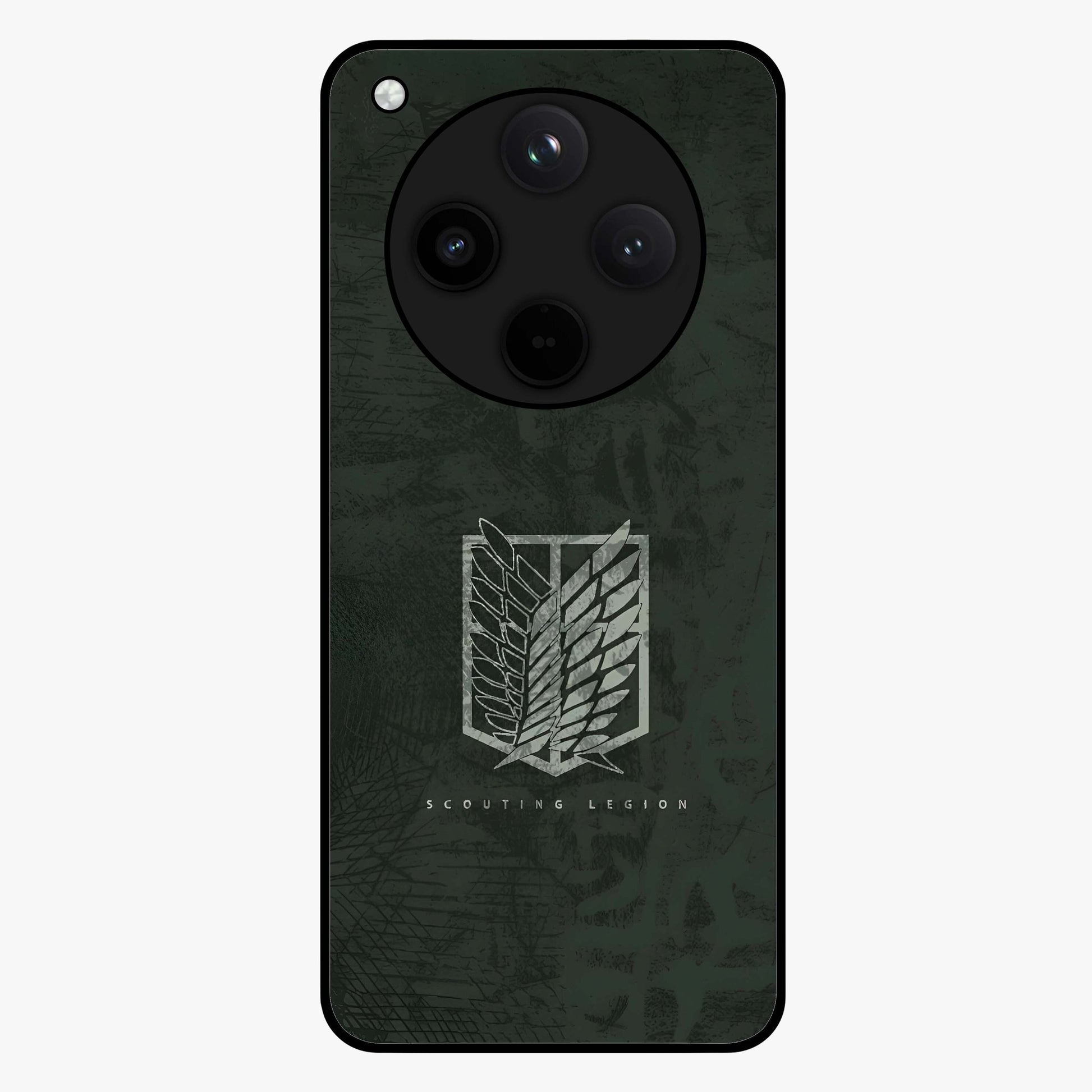 Wings Of Freedom Glass Case showing flat back view with symbolic wings artwork and glossy glass finish.