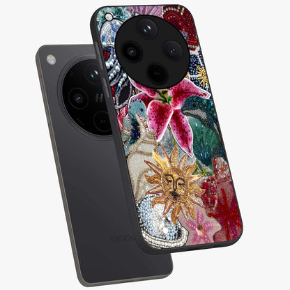 Beaded Garden Fantasy Glass Case displayed in angled mockup highlighting fantasy inspired floral bead pattern.