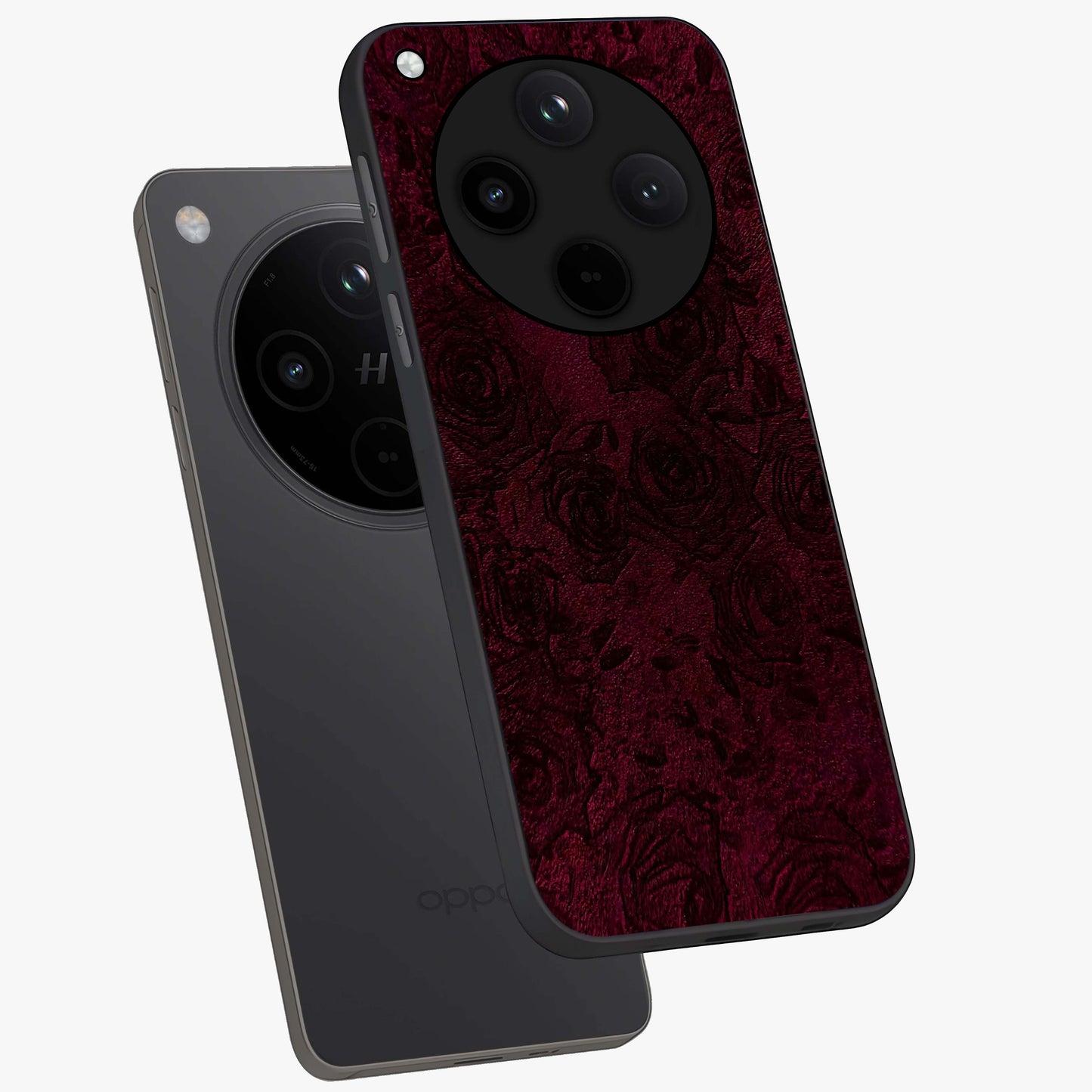 Crimson Fade Flow Glass Case displayed in angled mockup highlighting smooth gradient design with modern aesthetic style.