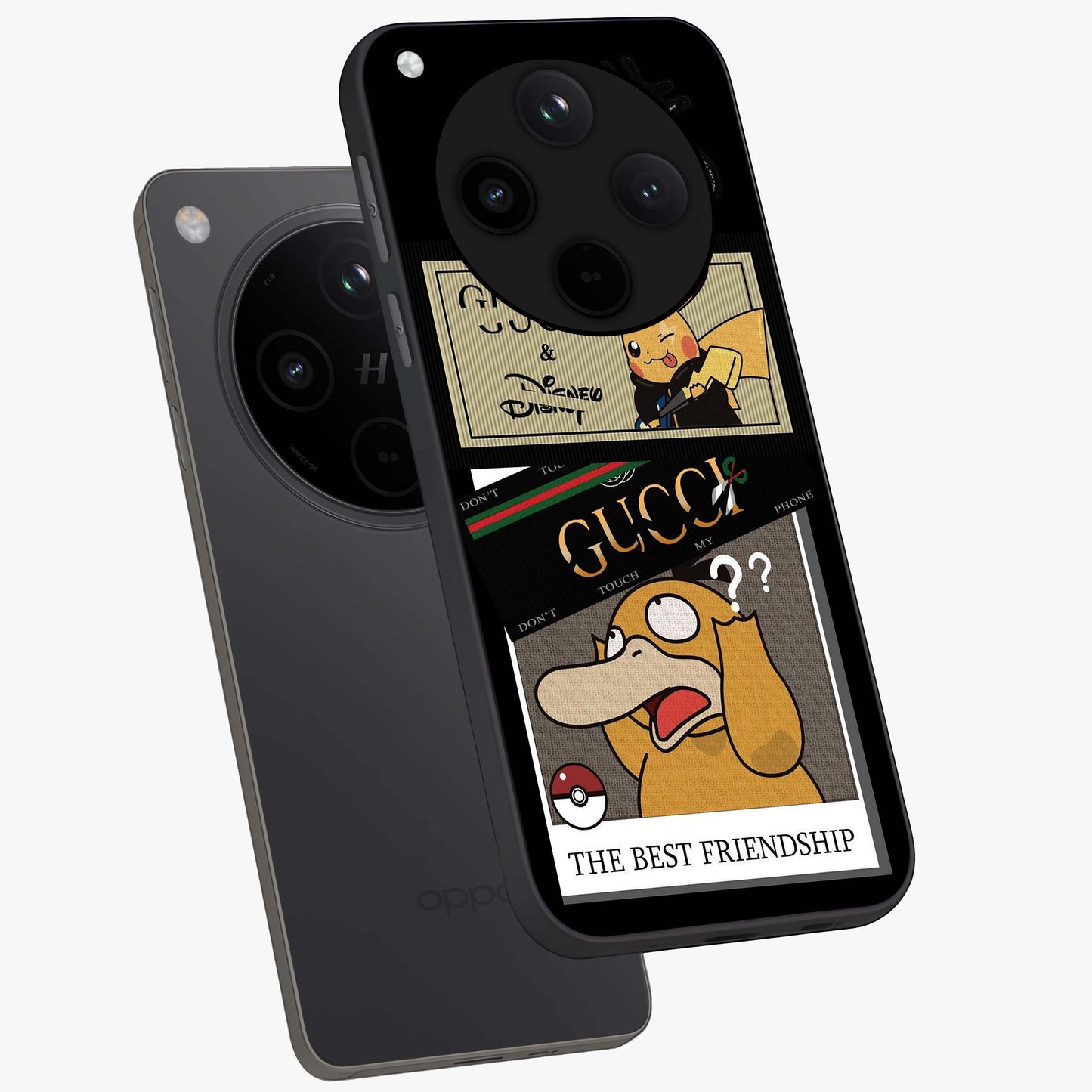 Gucci Play Mashup Glass Case displayed in angled mockup highlighting stylish fashion mashup design with bold aesthetic.