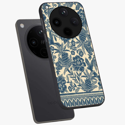 Heirloom Wild Bloom Glass Case displayed in angled mockup highlighting botanical bloom design with classic aesthetic style.