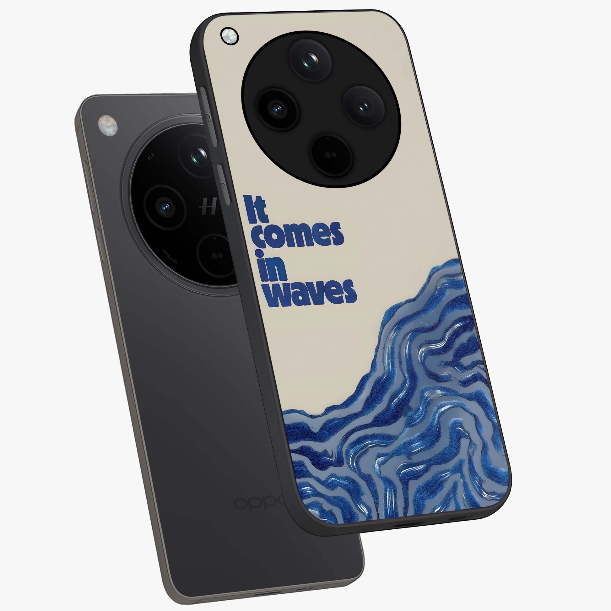 Itachi Sharingan Glass Case displayed in angled mockup highlighting striking sharingan eye design with dramatic anime aesthetic.