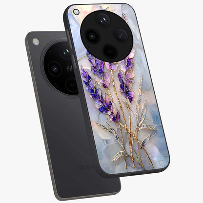 Lavender Dream Glow Glass Case displayed in angled mockup highlighting dreamy purple glow design with soft artistic style.