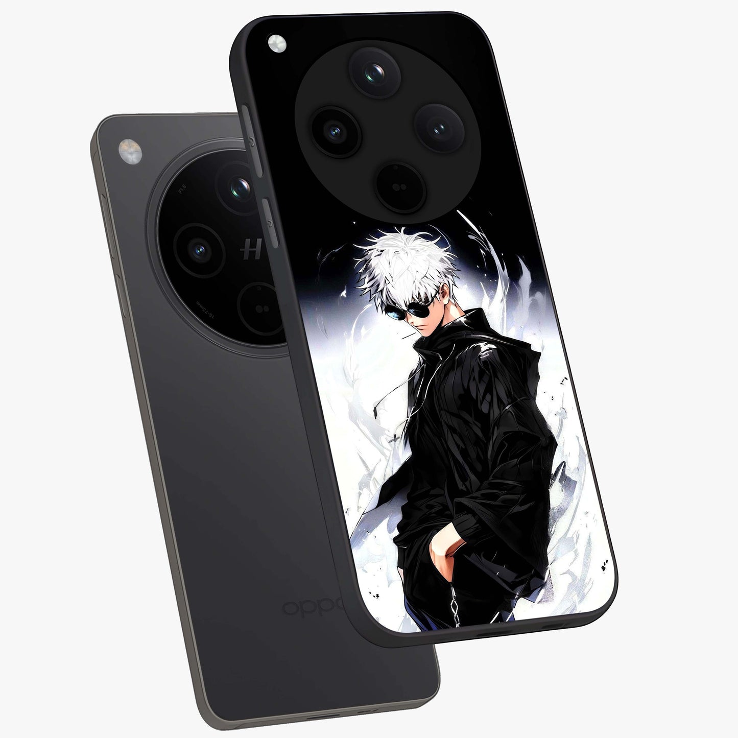 Limitless Shadow King Glass Case displayed in angled mockup highlighting dramatic dark hero design with intense aesthetic.