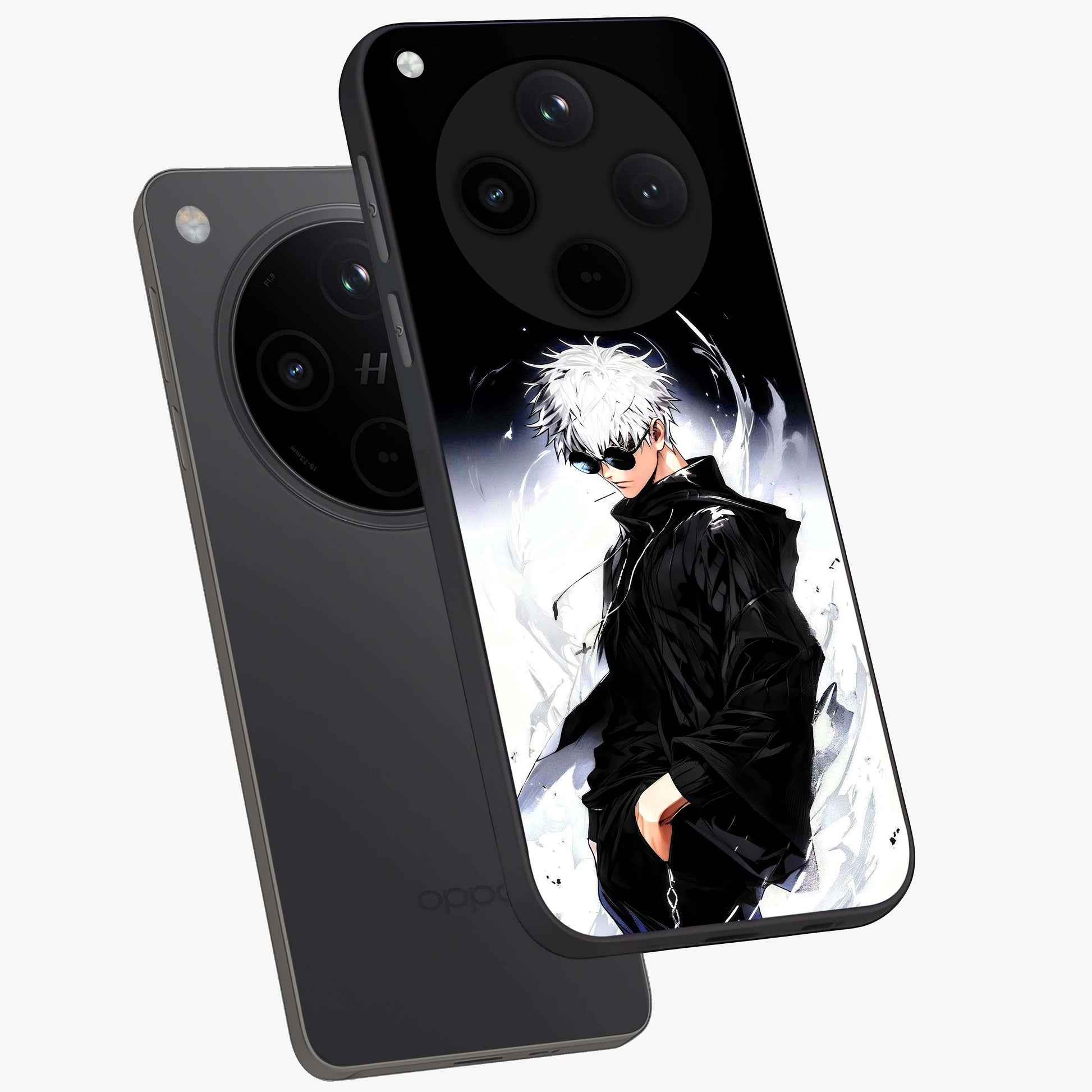 Limitless Shadow King Glass Case displayed in angled mockup highlighting dramatic dark hero design with intense aesthetic.