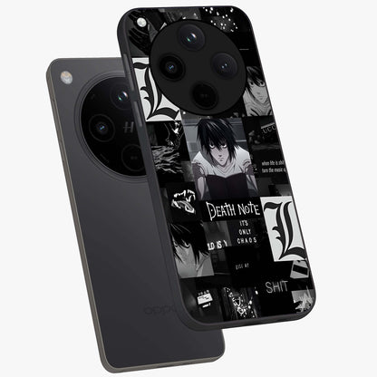 Midnight Chaos Mind Glass Case displayed in angled mockup highlighting chaotic artistic design with dramatic midnight aesthetic.