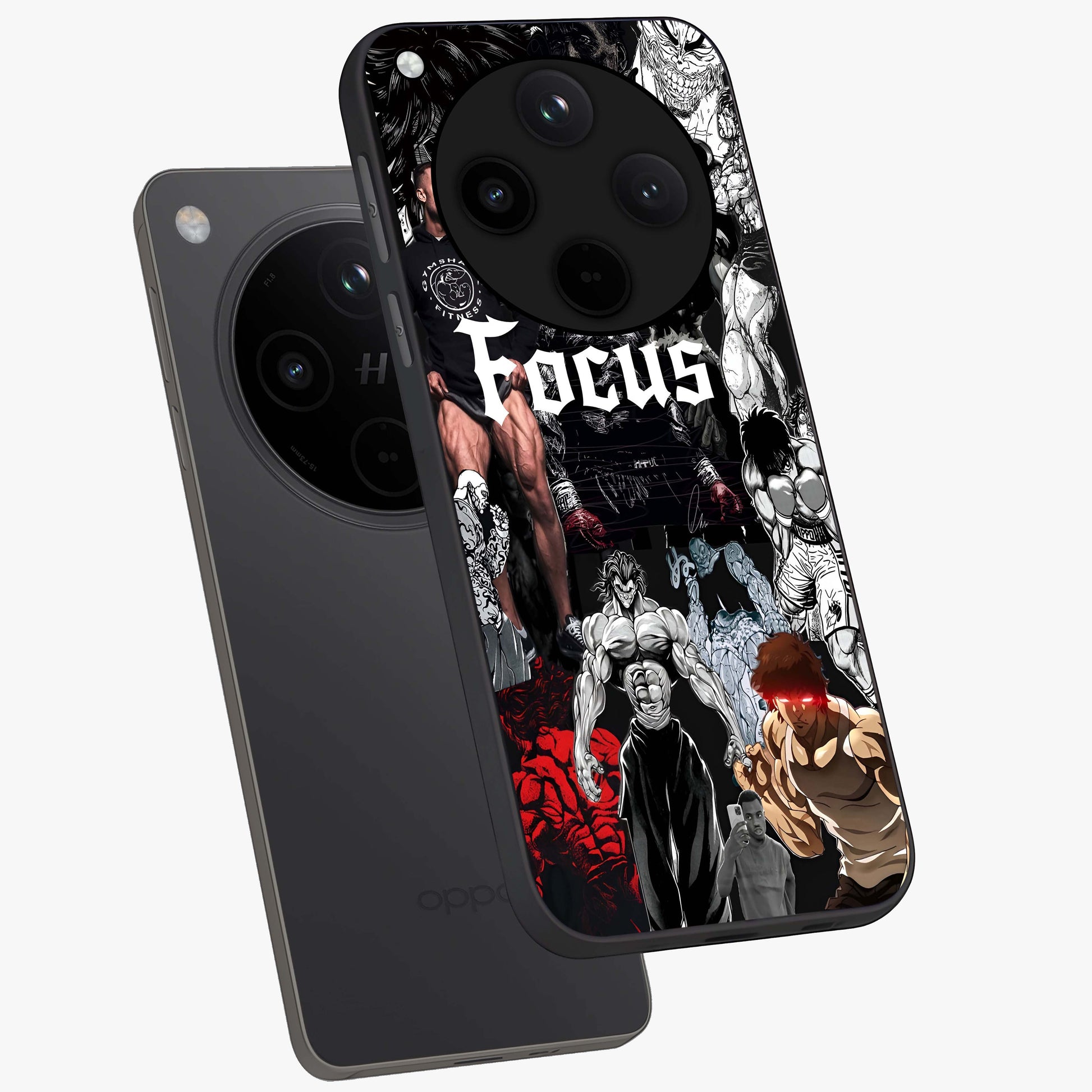 Relentless Power Focus Glass Case displayed in angled mockup highlighting bold statement design with modern aesthetic style.