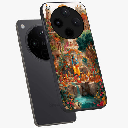 Sacred Sunlight Gods Glass Case displayed in angled mockup highlighting radiant spiritual design with celestial aesthetic.
