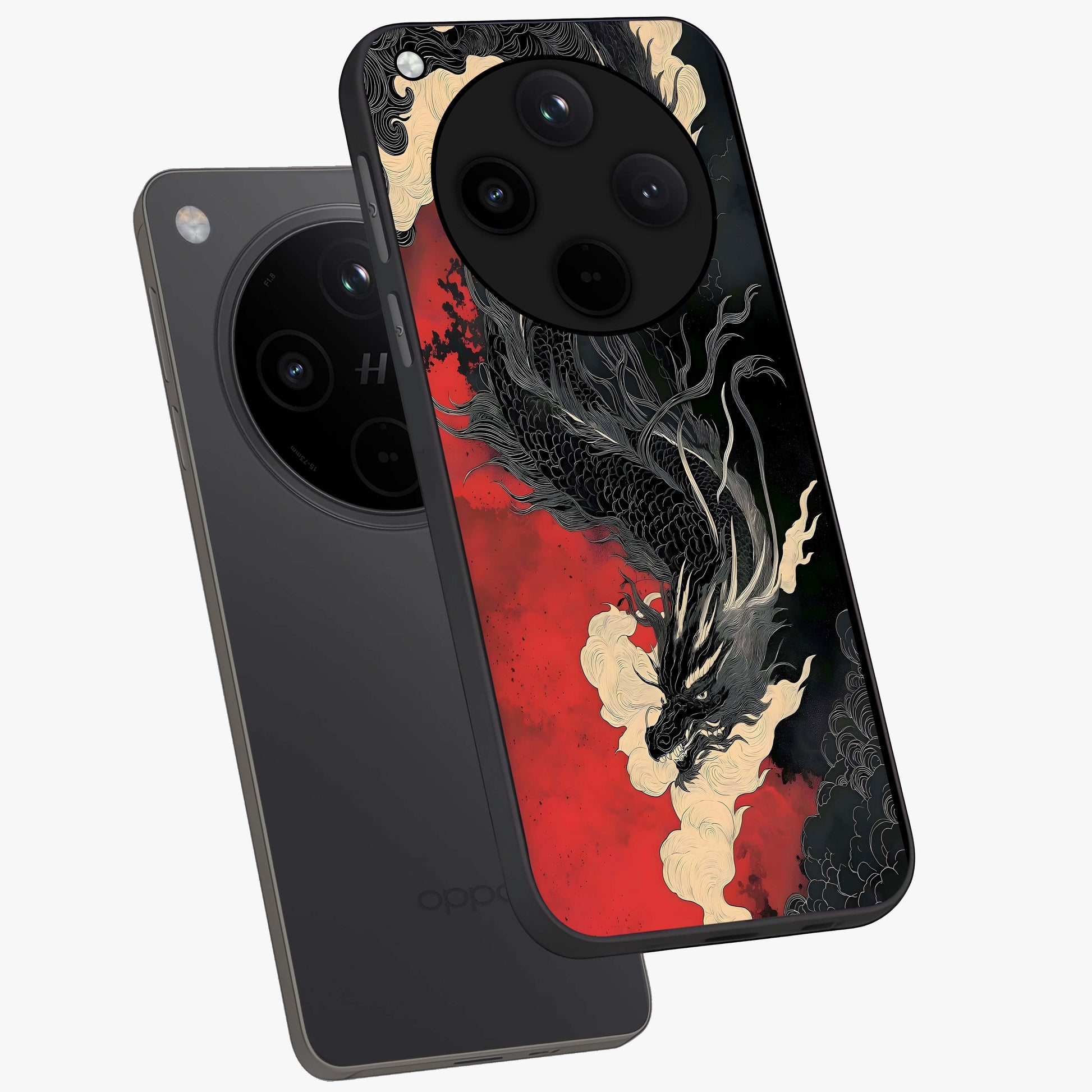 Shadow Dragon Fury Glass Case displayed in angled mockup highlighting powerful dragon illustration with dark fantasy aesthetic.