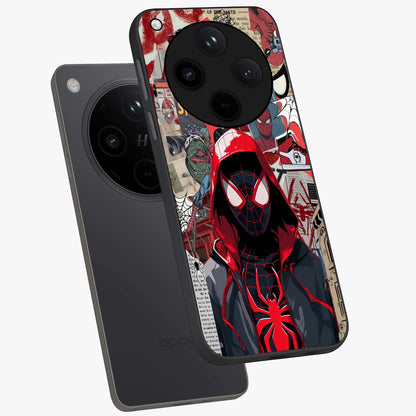 Spider Collage Street Glass Case displayed in angled mockup highlighting dynamic street style collage design with comic aesthetic.