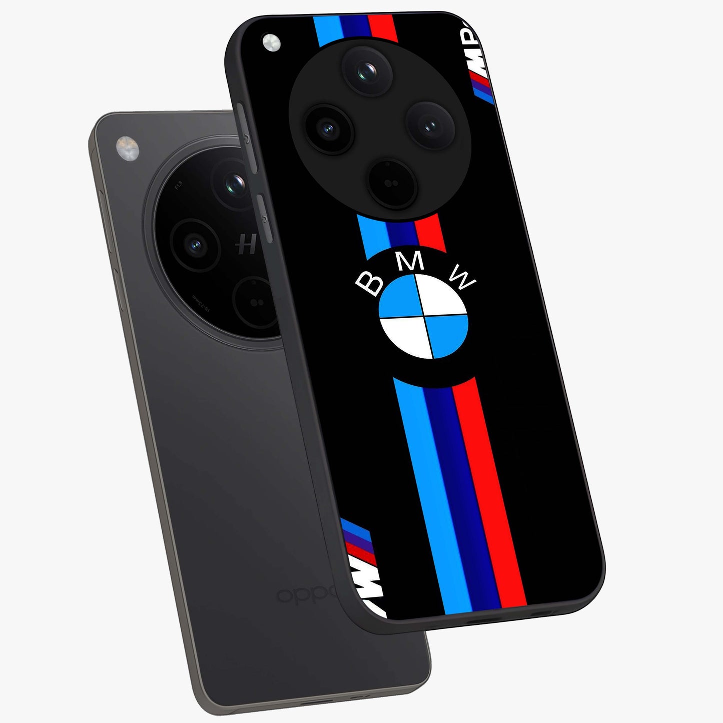 Turbo BMW Beast Glass Case displayed in angled mockup highlighting sleek racing car design with bold automotive aesthetic.