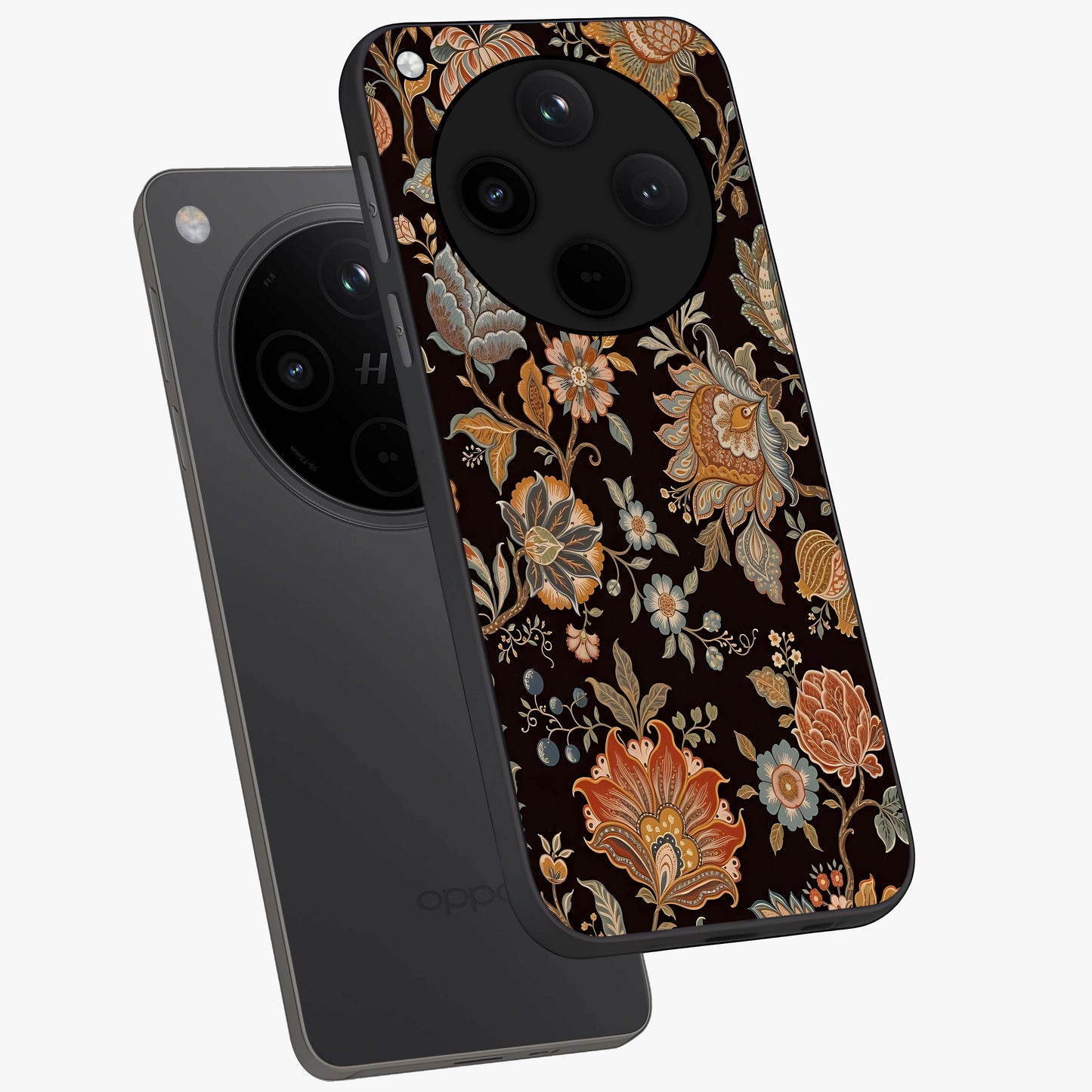 Vintage Floral Dream Glass Case displayed in angled mockup highlighting elegant vintage flower design with soft aesthetic style.