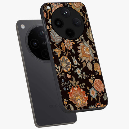 Vintage Floral Dream Glass Case displayed in angled mockup highlighting elegant vintage flower design with soft aesthetic style.