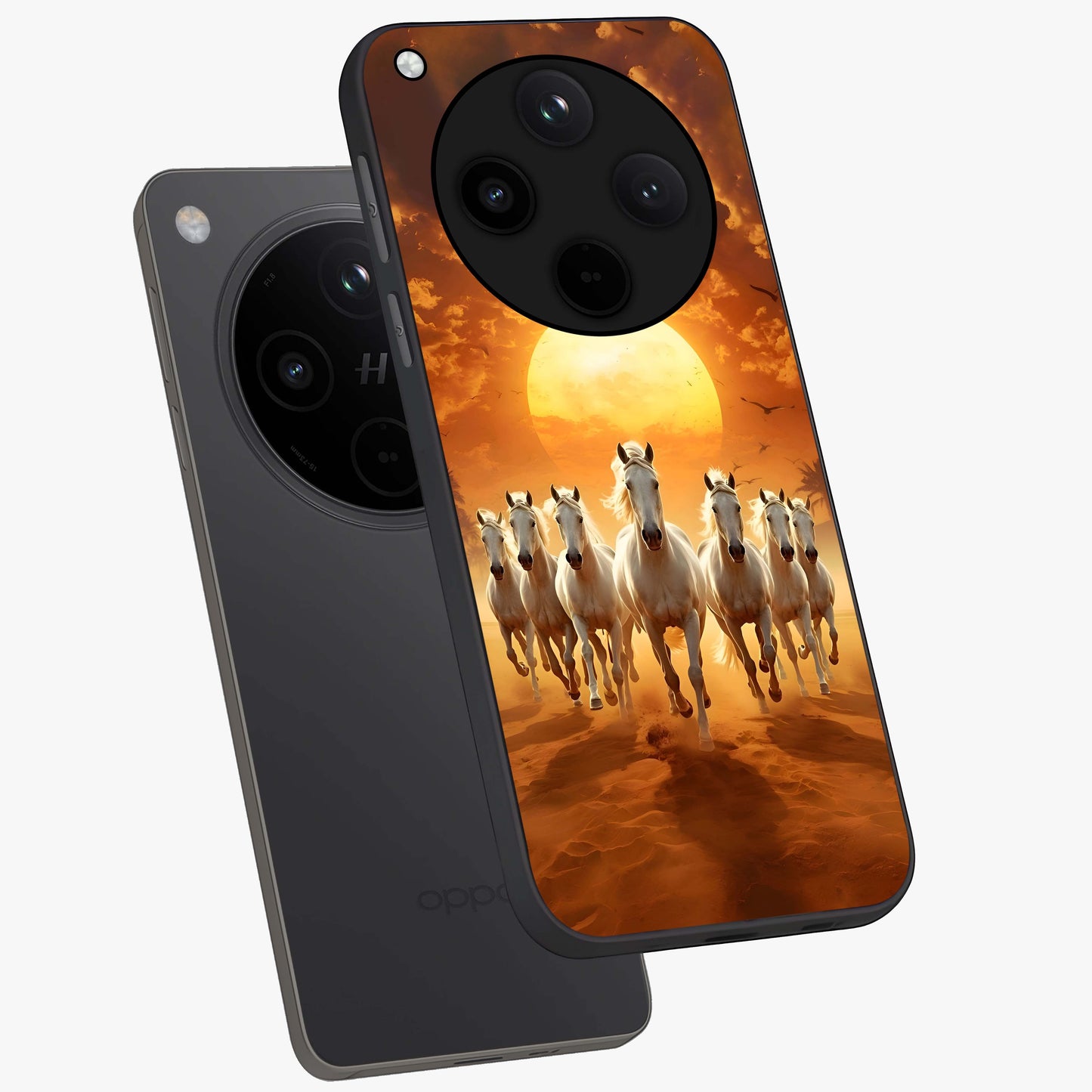 Wild Sunset Majesty Glass Case displayed in angled mockup highlighting vibrant sunset sky design with scenic aesthetic.