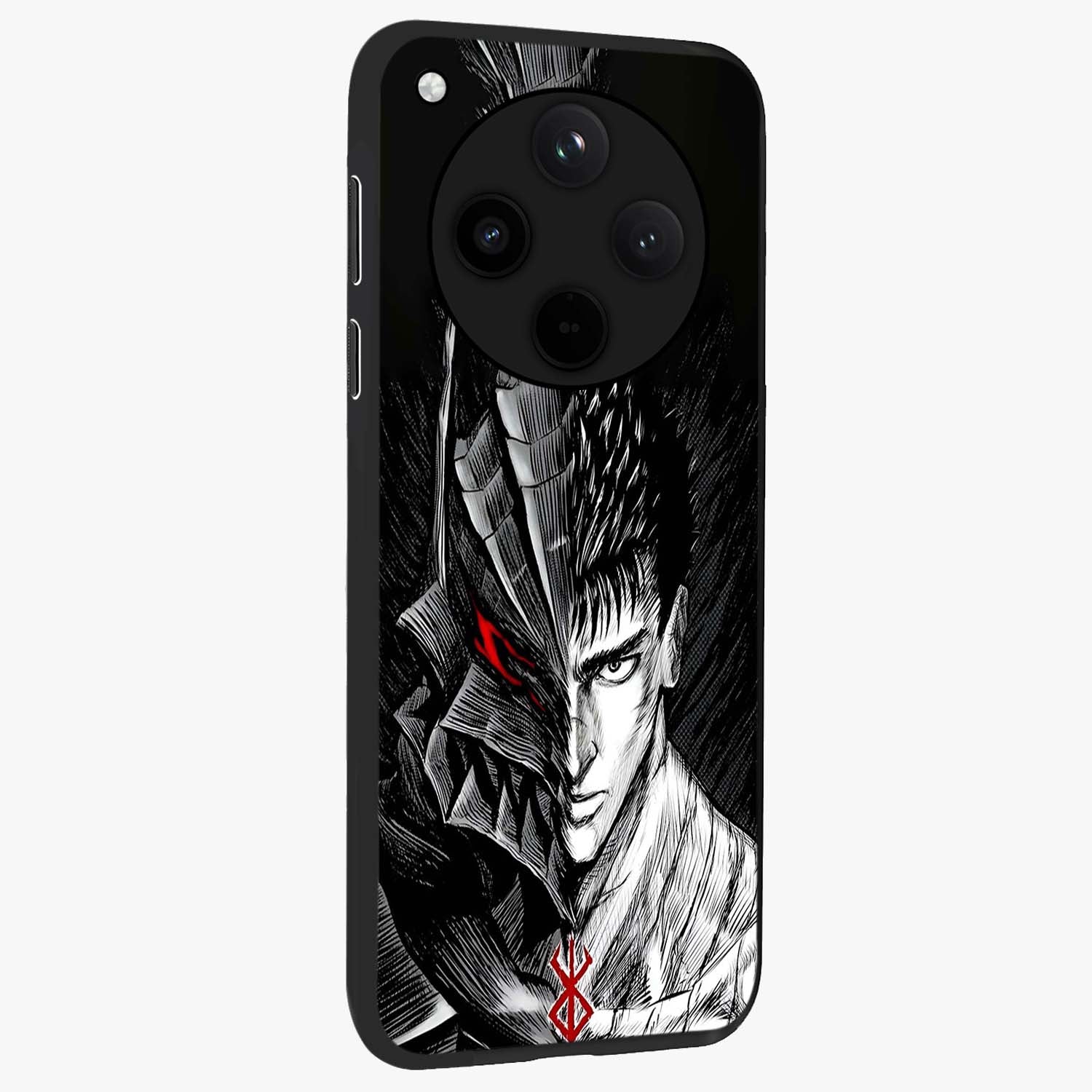 Berserker Blood Oath Glass Case upright view showcasing intense warrior aesthetic with dramatic artistic style.