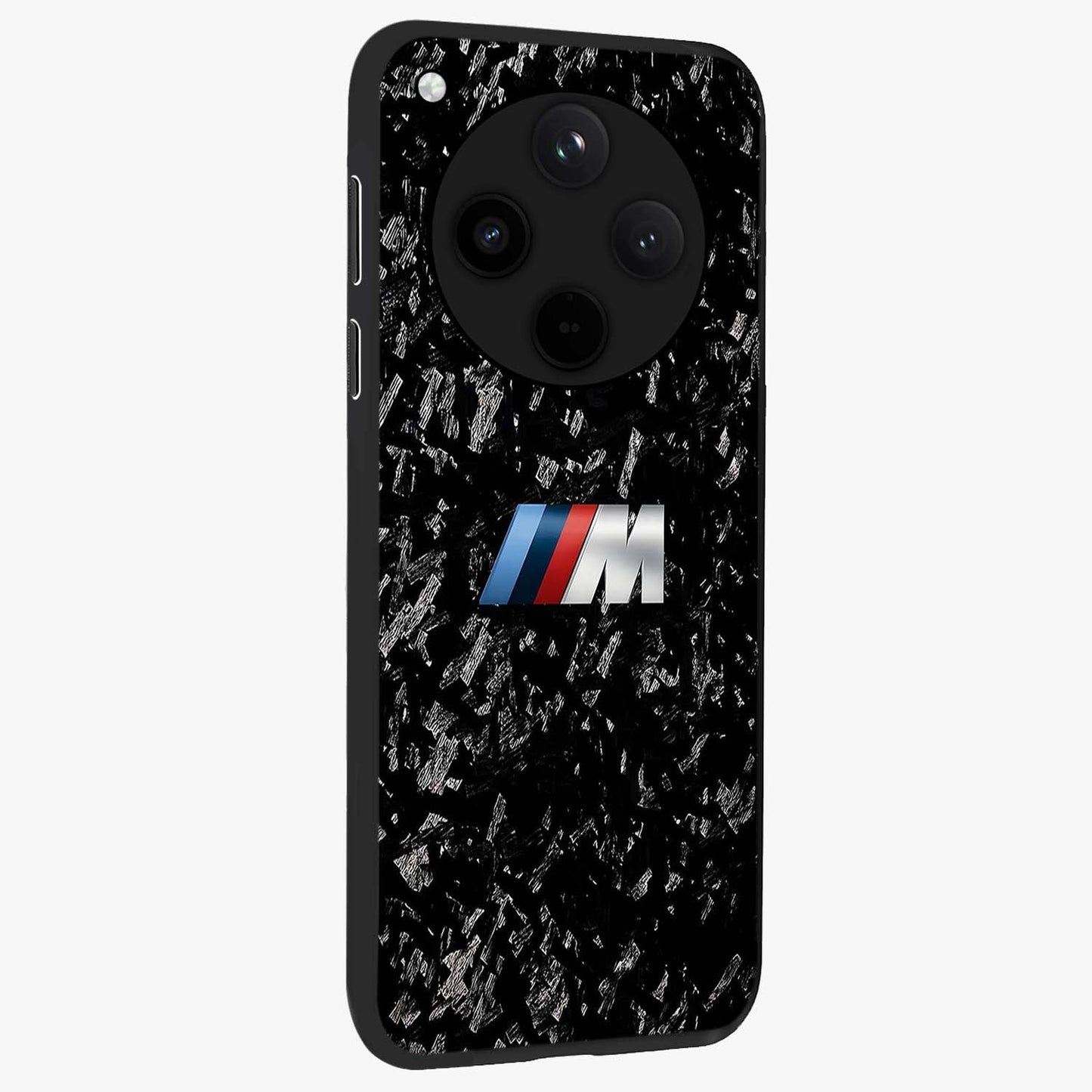 Carbon Speed Mark Glass Case upright view showcasing modern carbon speed graphic with bold automotive theme.