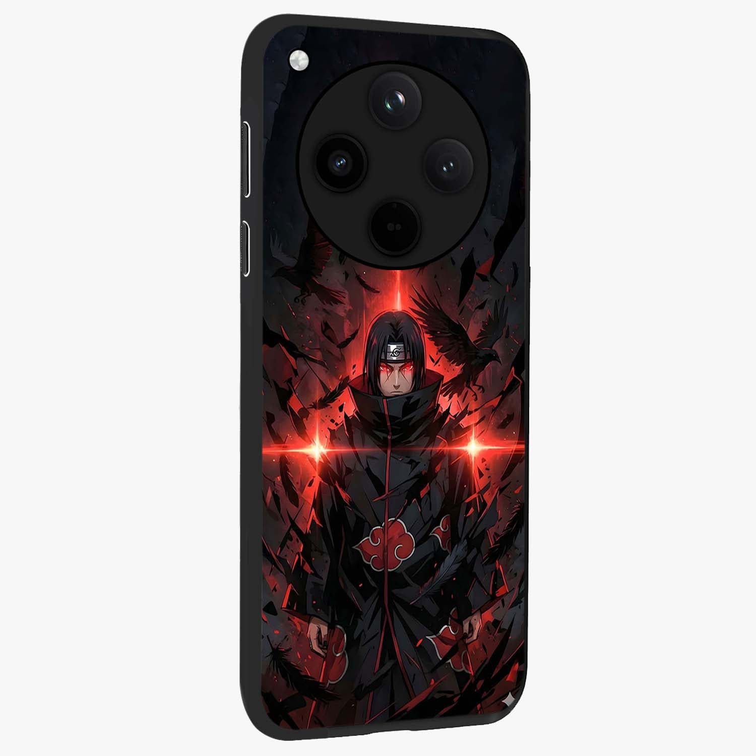 Focused Blade Discipline Glass Case upright view showcasing strong typography statement with sleek motivational theme.