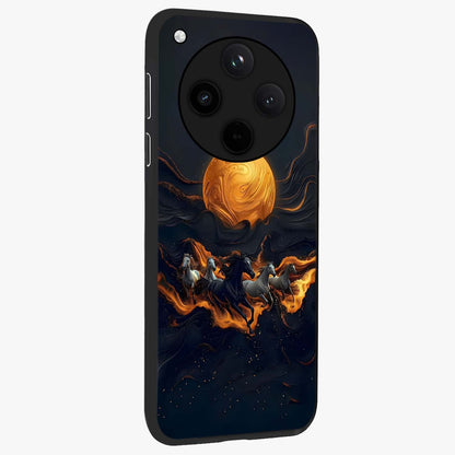 Golden Royal Heritage Glass Case upright view showcasing elegant royal artwork with classic heritage theme.