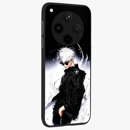 Limitless Shadow King Glass Case upright view showcasing bold shadow warrior artwork with epic fantasy theme.