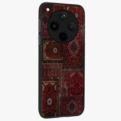 Persian Velvet Tale Glass Case upright view showcasing elegant Persian artwork with classic heritage theme.