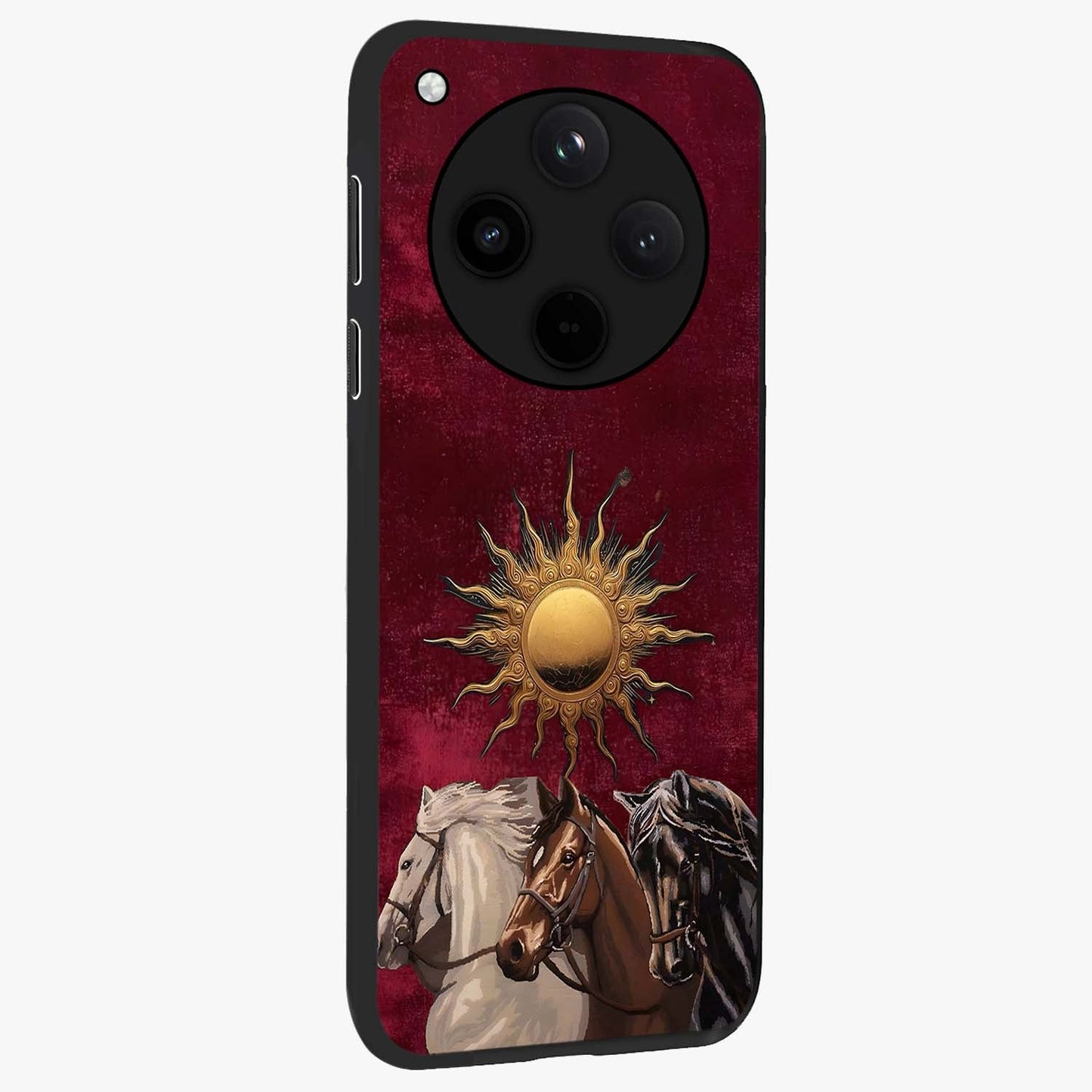 Solar Riders Glass Case upright view showcasing energetic rider artwork with bold adventure theme.