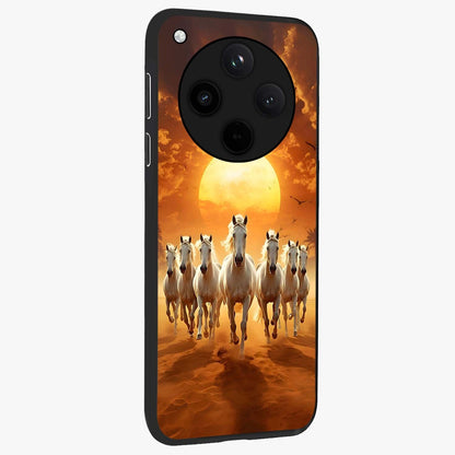 Wild Sunset Majesty Glass Case upright view showcasing dramatic sunset artwork with bold nature theme.