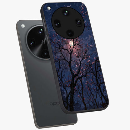 Twilight Sakura Serenade Glass Case displayed in angled mockup highlighting delicate sakura flower design with dreamy aesthetic.