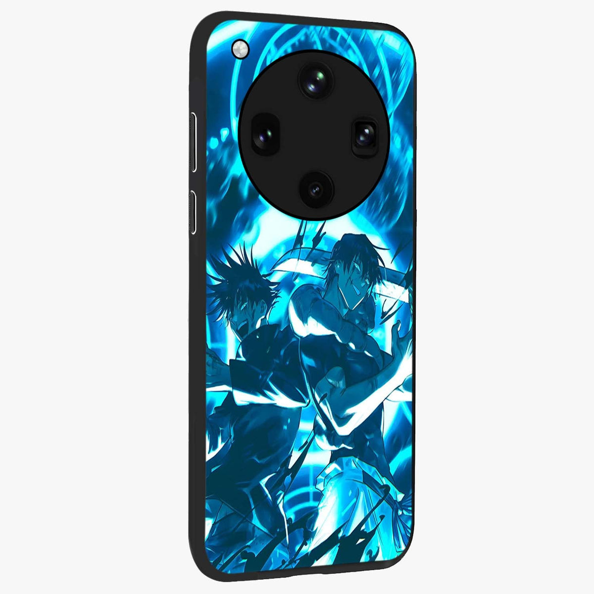 Cursed Energy Clash Glass Case upright view showcasing dramatic clash artwork with bold supernatural theme.