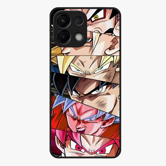 Anime Character Glass Case showing flat back view with vibrant anime artwork and glossy glass finish.
