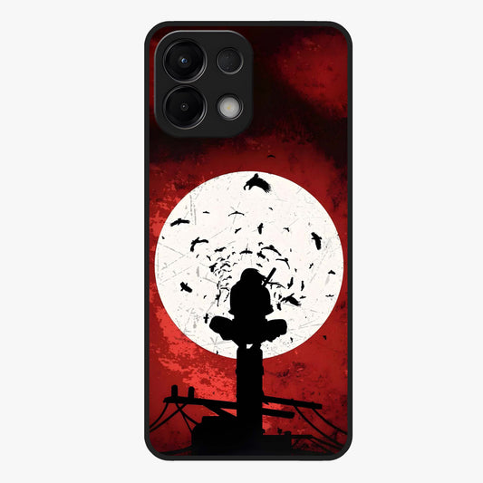 Itachi Limited Edition Naruto Anime Glass Case showing flat back view with iconic anime character artwork and glossy glass finish.