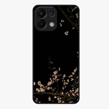 Petal Moon Light With Custom Name Glass Case showing flat back view with floral moonlight artwork and personalized name design.