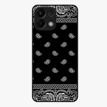 Retro Rebel Threads Glass Case showing flat back view with vintage street style artwork and glossy glass finish.