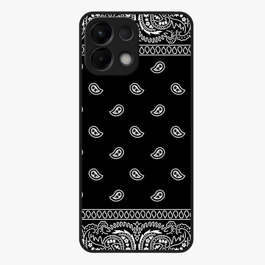 Retro Rebel Threads Glass Case showing flat back view with vintage street style artwork and glossy glass finish.