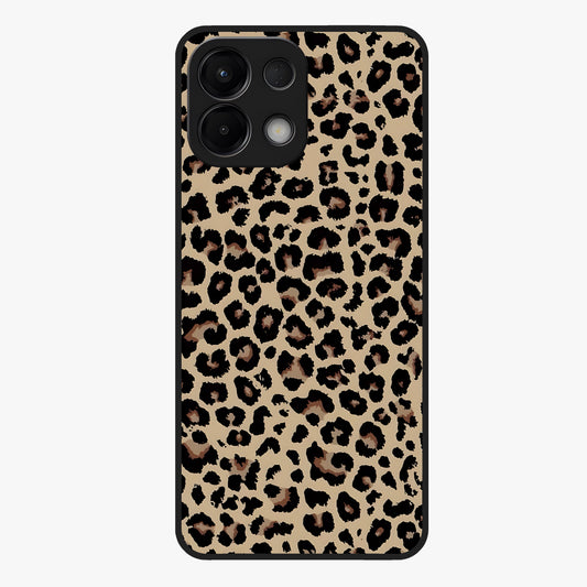 Savage Chic Pattern Glass Case showing flat back view with stylish patterned artwork and glossy glass finish.