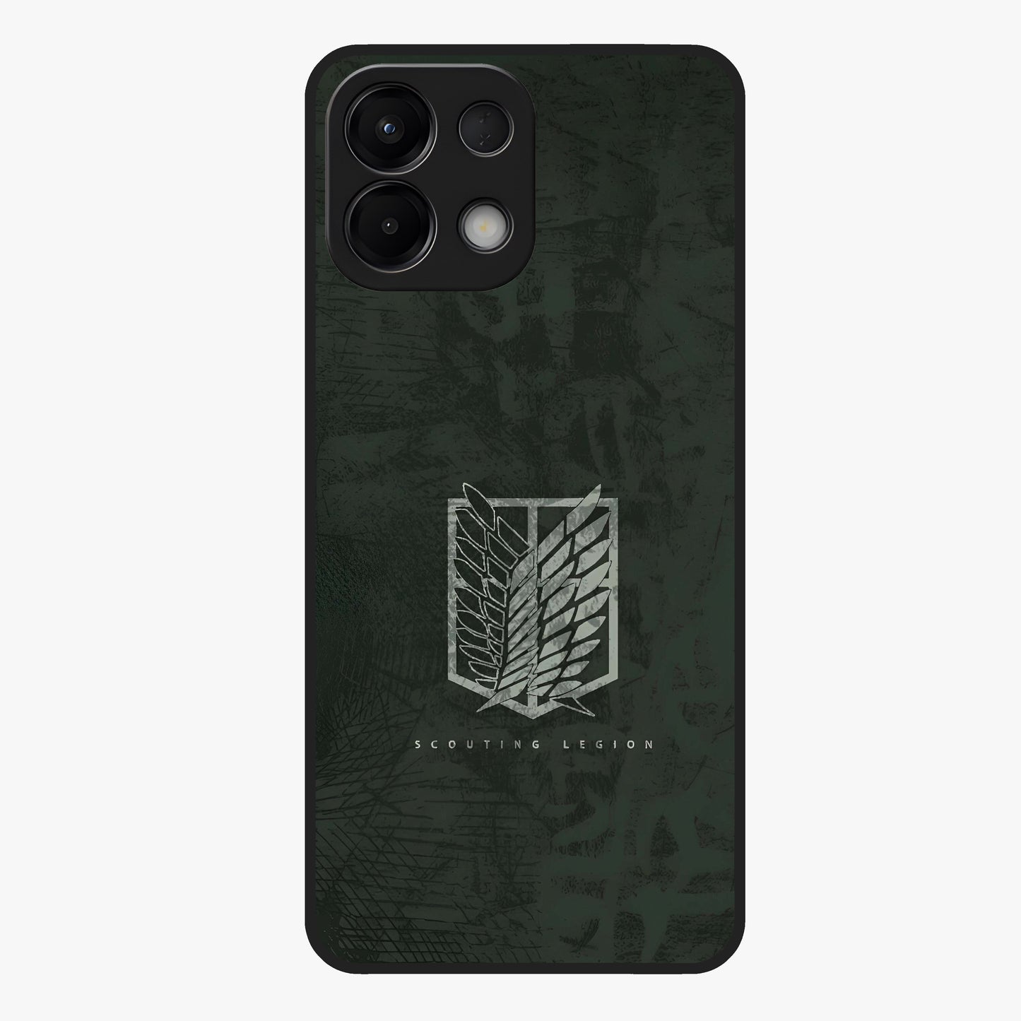 Wings Of Freedom Glass Case showing flat back view with symbolic wings artwork and glossy glass finish.