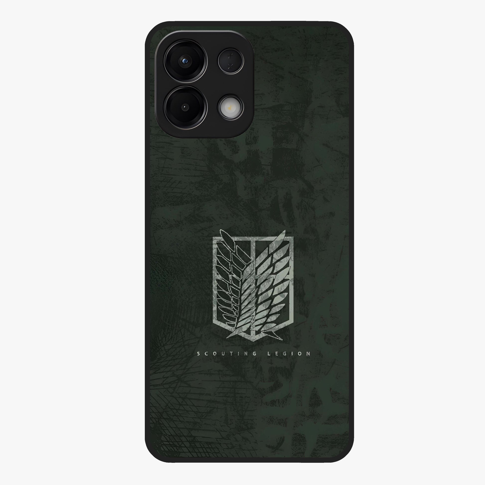 Wings Of Freedom Glass Case showing flat back view with symbolic wings artwork and glossy glass finish.