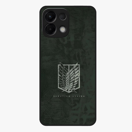 Wings Of Freedom Glass Case showing flat back view with symbolic wings artwork and glossy glass finish.