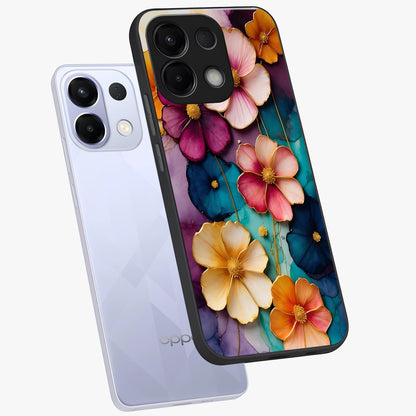 Artlyn Grace Flower Pattern Glass Case displayed in angled mockup highlighting delicate flower pattern design and smooth glass surface.