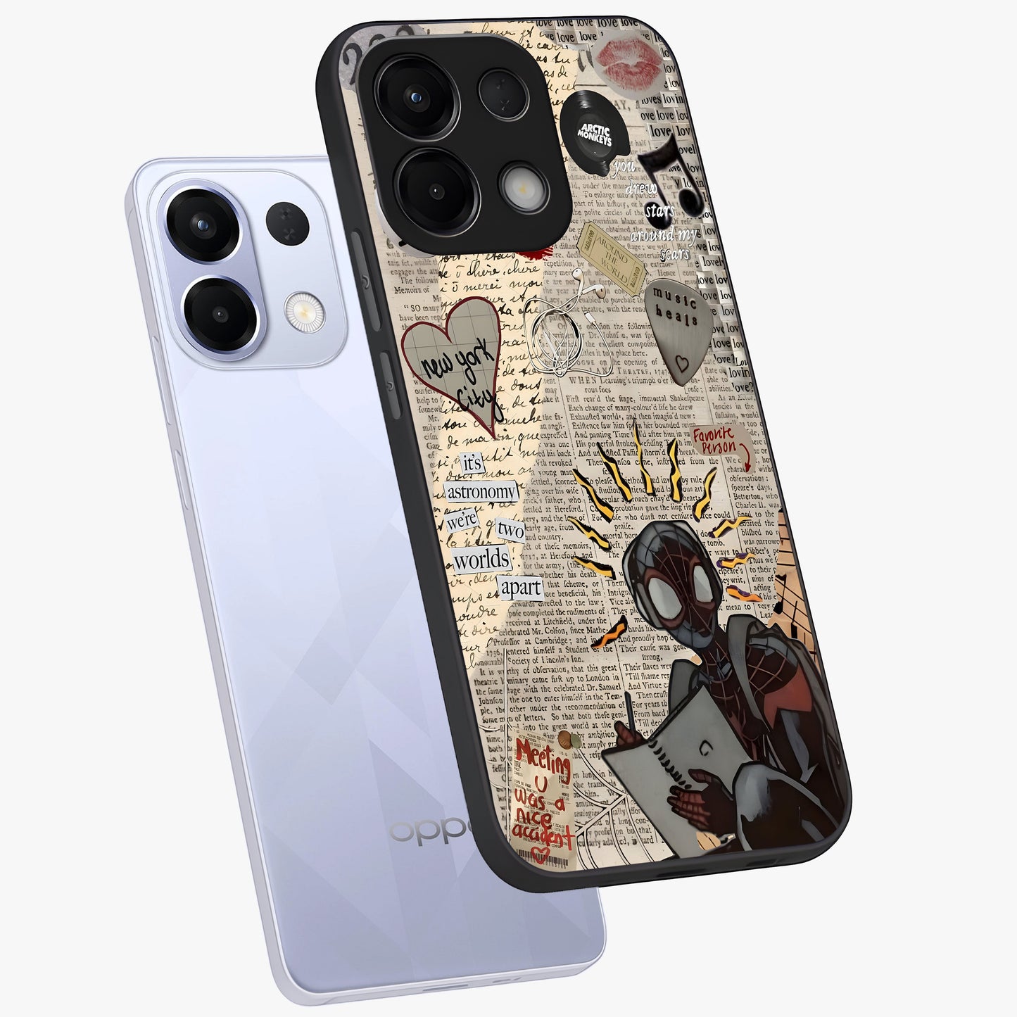 City Dream Sketch Glass Case displayed in angled mockup highlighting minimal city illustration with aesthetic sketch style.