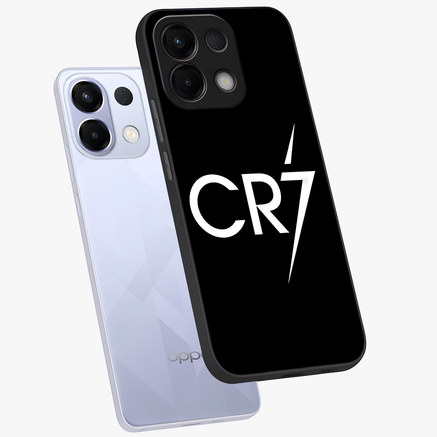Cr7 Elite Strike Glass Case displayed in angled mockup highlighting powerful sports graphic with bold athletic theme.