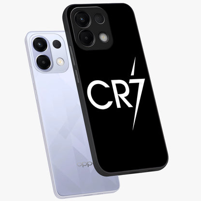 Cr7 Elite Strike Glass Case displayed in angled mockup highlighting powerful sports graphic with bold athletic theme.