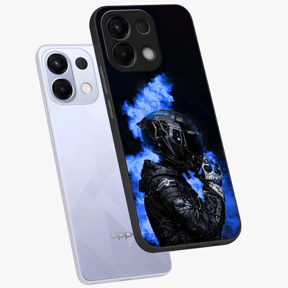 Cyber Sentinel Protocol Glass Case displayed in angled mockup highlighting digital cyber design with sci-fi aesthetic style.