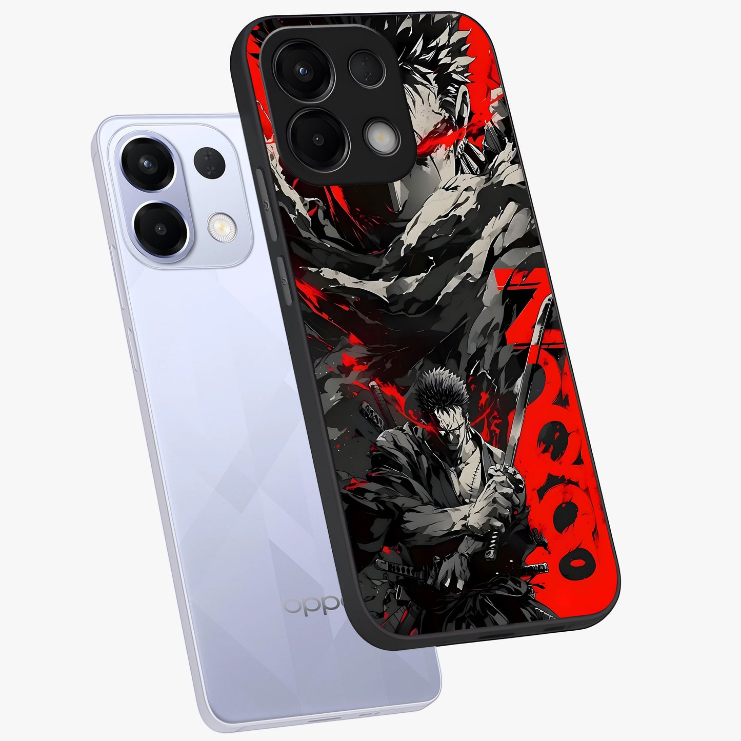 Demon Sword Resolve Glass Case displayed in angled mockup highlighting powerful demon sword illustration with dark fantasy aesthetic.